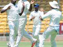 Aaron picked up a career-best 6/63 against Karnataka to put his side in a position of strength.