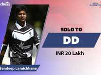 Nepal's mystery spinner Sandeep Lamichhane earned a bid of INR 20 Lakh from Delhi Daredevils.