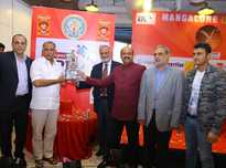 Unveiling of the Karbonn Smart KPL 2015 Trophy launch of the team jersey in Mangalore.